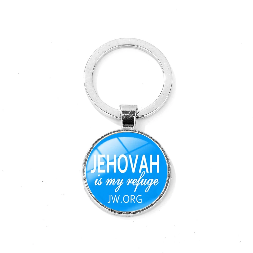 SONGDA Простой Круглый JW. ORG брелок для ключей из серии «очки», стеклянный кабошон, ручной работы, брелок для ключей для автомобиля, для женщин и мужчин, ювелирный подарок