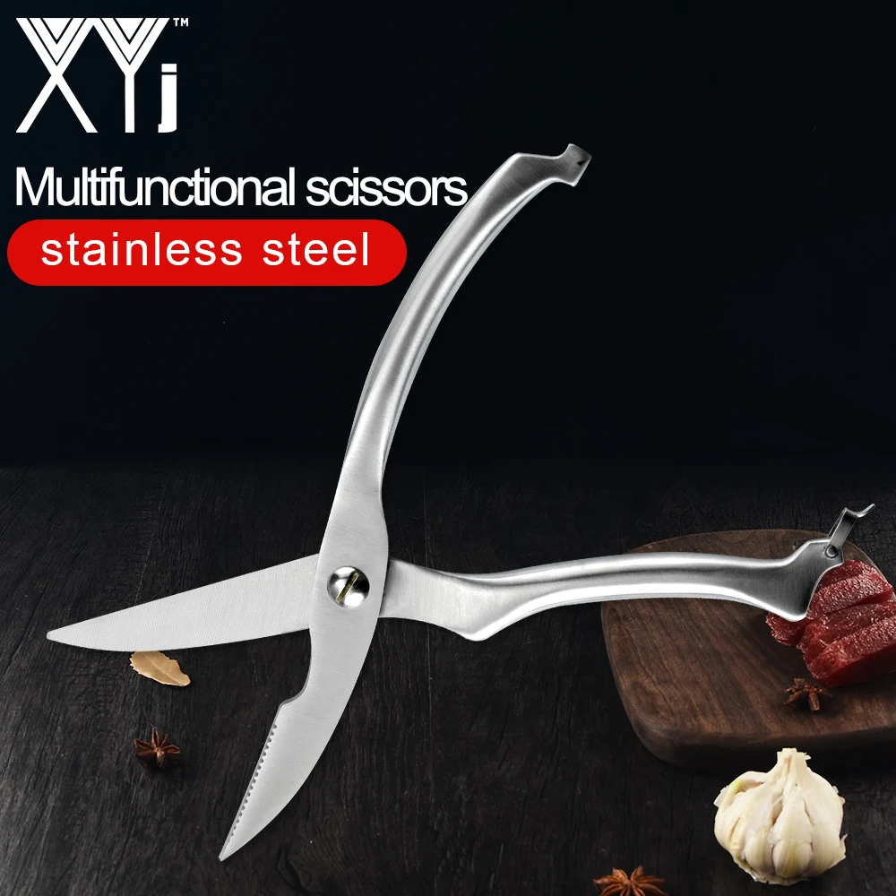 

XYj Stainless Steel Kitchen scissor Tool Best Kitchen Poultry Chicken Bone scissor Cutter Cook Tool Gadget shear Fish Duck Cut