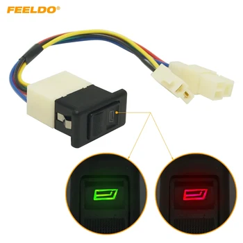 

MOTOBOTS 20Pcs 5Pin 20A 24v/12V Window Switch Button With Wire Adapter & Green LED Light for Universal All Autos #FD-4646