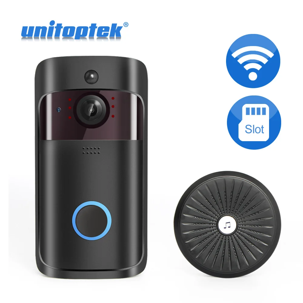 

Wifi Video Doorbell 1.0MP 720P Security Camera Outdoor IR Alarm Two Way Audio Wireless Smart Doorbell Wi-Fi Video IP Intercom