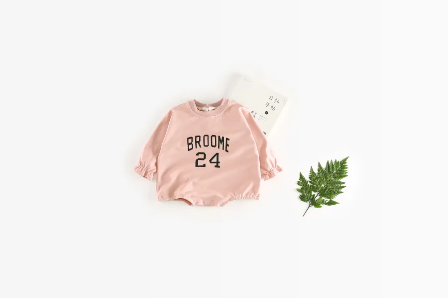 Spring Baby Rompers 2018 In Kids Girls Jumpsuit Newborn Unisex Rompers with Letter Numer 24 Printed Cute Boys Rompers 6M-24M (4)