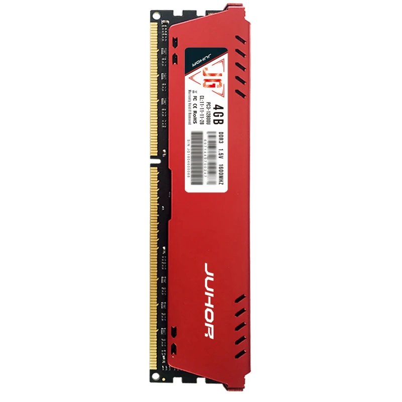 JUHOR Ddr3 1600Mhz 1,5 V 240 Pin Ram память с радиатором для настольного ПК