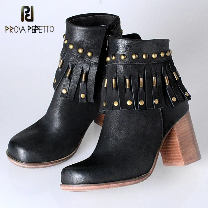 attaché Talons 2018 Rétro Martin Bottes Cool Évider Classiques En Vache Prova Cheville Croix Boucle Cuir light Perfetto Neutre Black Femmes Brown 8wmN0nOv