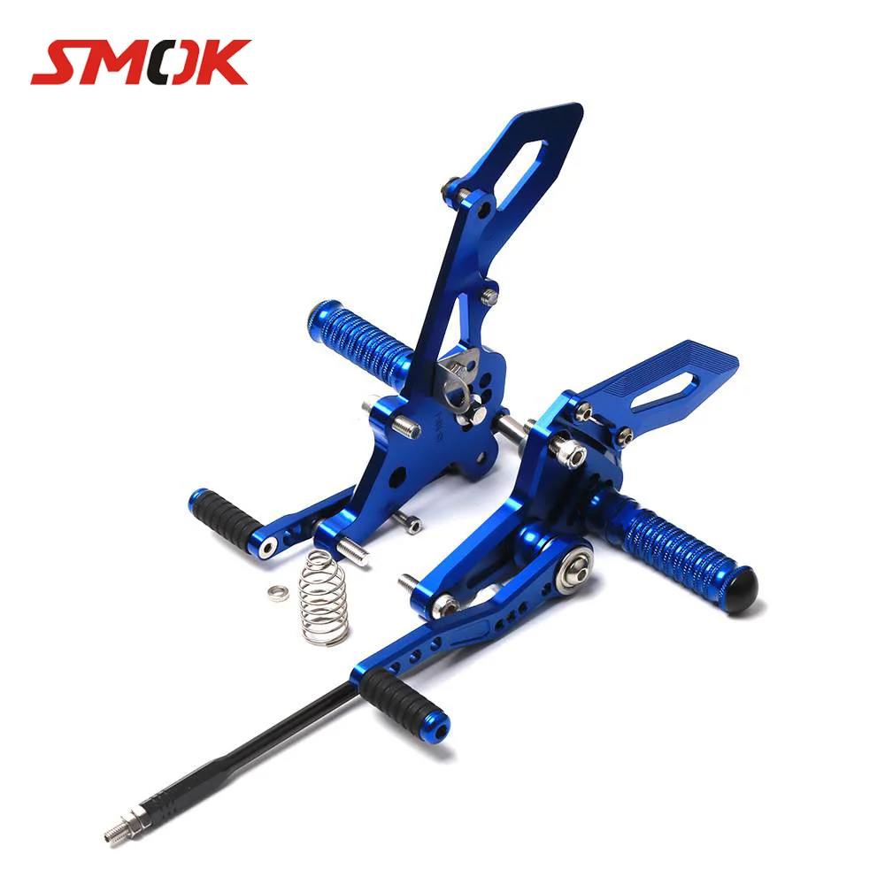 

SMOK For Yamaha MT 07 FZ-07 MT07 MT-07 FZ07 2014-2017 Motorcycle CNC Aluminum Alloy Adjustable Rearsets Footrest Foot Rests
