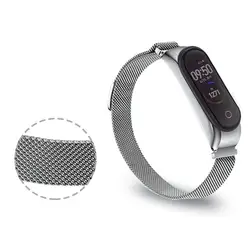 Металлический браслет для Xiaomi Mi Band 4 спортивный сменный Ремешок Браслет декоративный металлический магнитный браслет