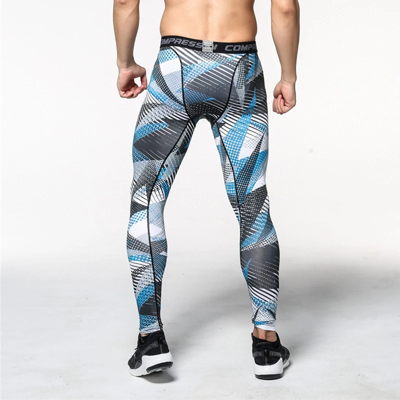 Men MMA Rashguard Compression Pants Camoflage Base Layer Skin Tight Gym Bodybuilding Leggings Running Fitness Trousers Quick Dry