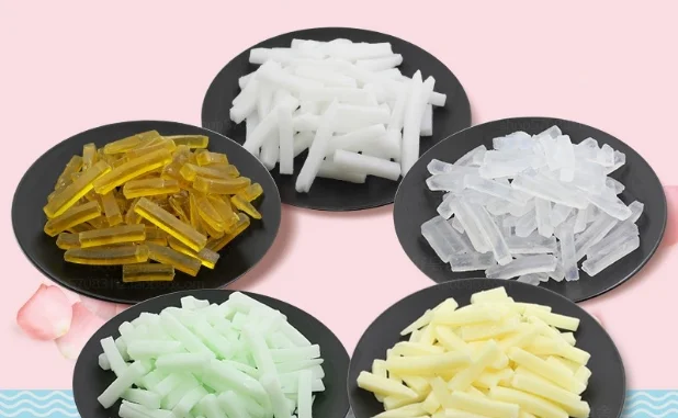 

free shipping 250g eight color DIY hand soap raw material strip soap base