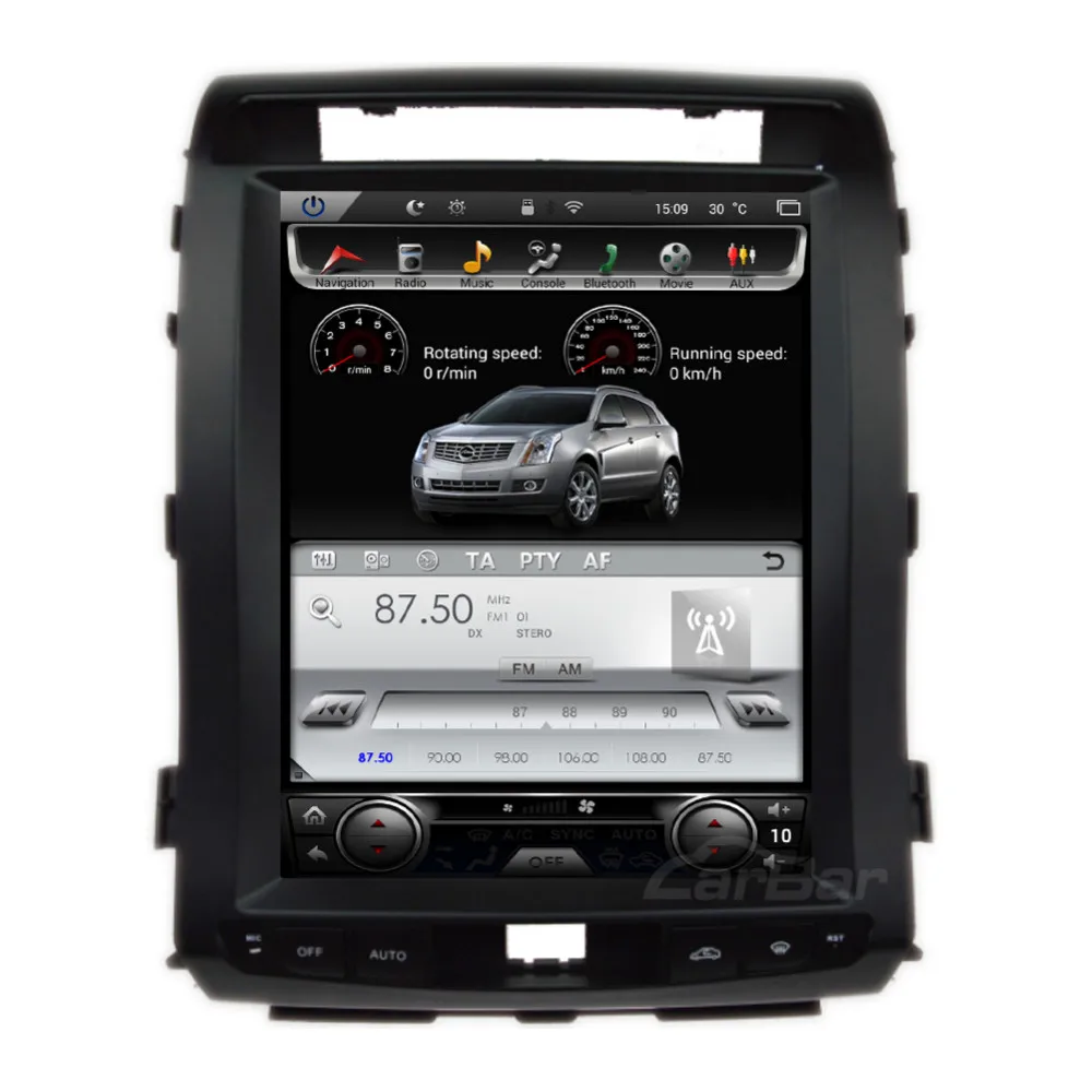 12," вертикальный огромный экран 1280*800 Android автомобильный DVD gps навигатор радио плеер для Toyota Land Cruiser 2012- ram 2GB