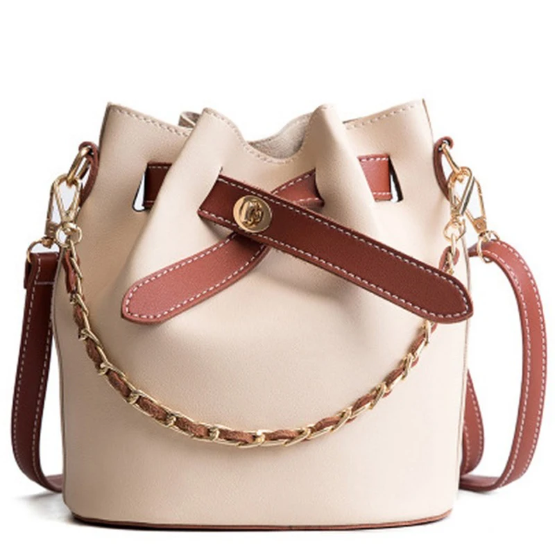 

BENVICHED Leather Women Shoulder Bags Handbag Ladies Bucket PU Tote Messenger Shoulder Bags For Woman 2019 Fashion hand bag D147