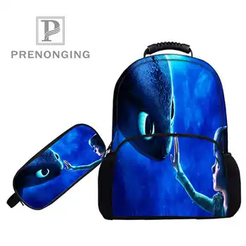 

Custom 17inch how_to_trainyourBackpacks Pen Bags 3D Printing School Women Men Travel Bags Boys Girls Book Computers Bag#1031-3-2
