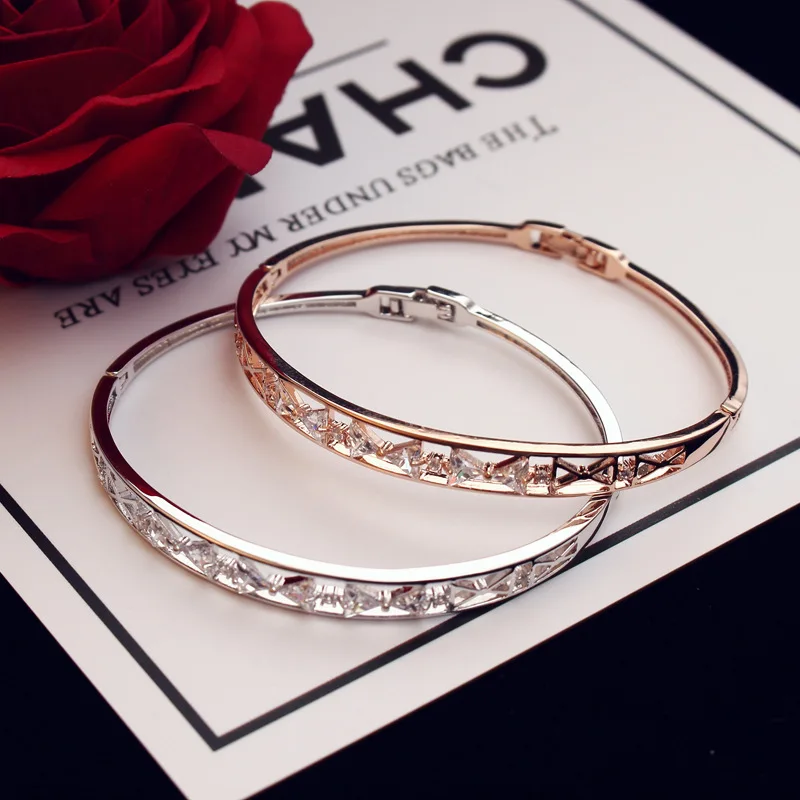 AAAA+ циркониевые браслеты «бантик» и браслеты для женщин роскошный браслет для женщин на День святого Валентина ювелирные изделия подарки Золото и серебро