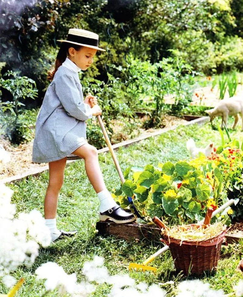 Beige-Kid-Children-Boater-Summer-Beach-Ribbon-Round-Flat-Top-Straw-Fedora-Panama-Hat