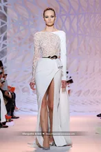 2016 Zuhair Murad Design Abendkleid Voll Wulstige Wunderschöne Langarm Kleider Cocktail Party Robe De Soiree MY1108-11