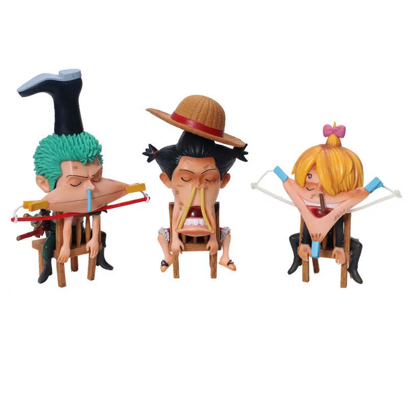 

3 Styles One Piece Luffy Zoro Sanji Sleepy Dozing Off Ver. Action Figures OP Roronoa 2 Years Later Collectible Model 15cm