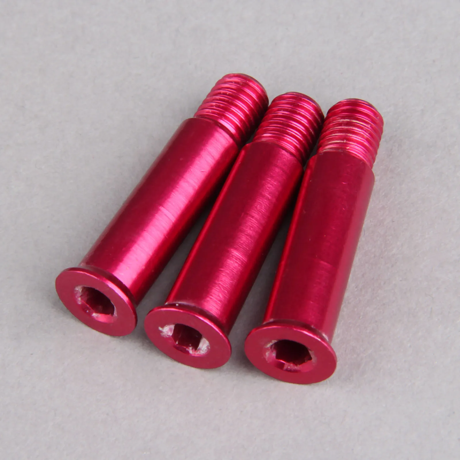 Gohantee الأحمر الرول سكيت أحذية تزلج أحذية اكسسوارات 8 قطع الألومنيوم مسامير 34 ملليمتر x 8 ملليمتر ضياء سرعة مضمنة تزلج المسمار مسمار المحور