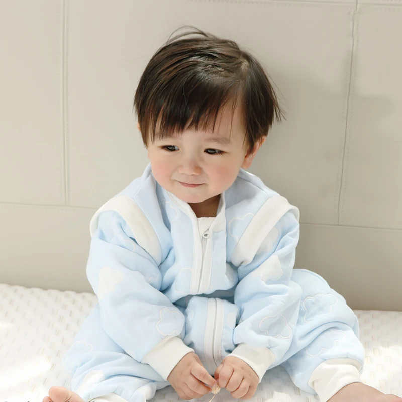 MMKIDS Baby Blanket Sleepers Zipper Cent leg pajamas Cotton Separable ...