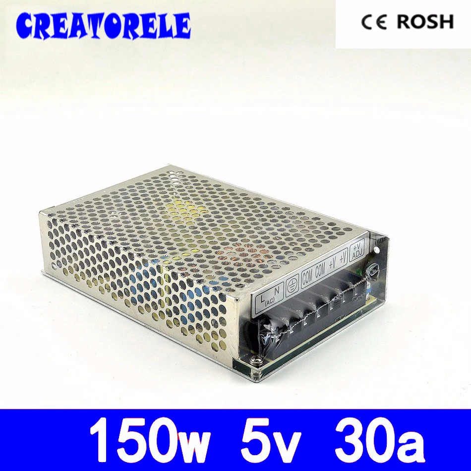 

ac to dc MS-150-5 singIe output new 5V 30A micro size 150w smps ce certified Ied driver source swtching pwer supIy voIt