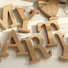 Zakka groceries wood lettre alphabet decoration creative DIY houten letters home decor
