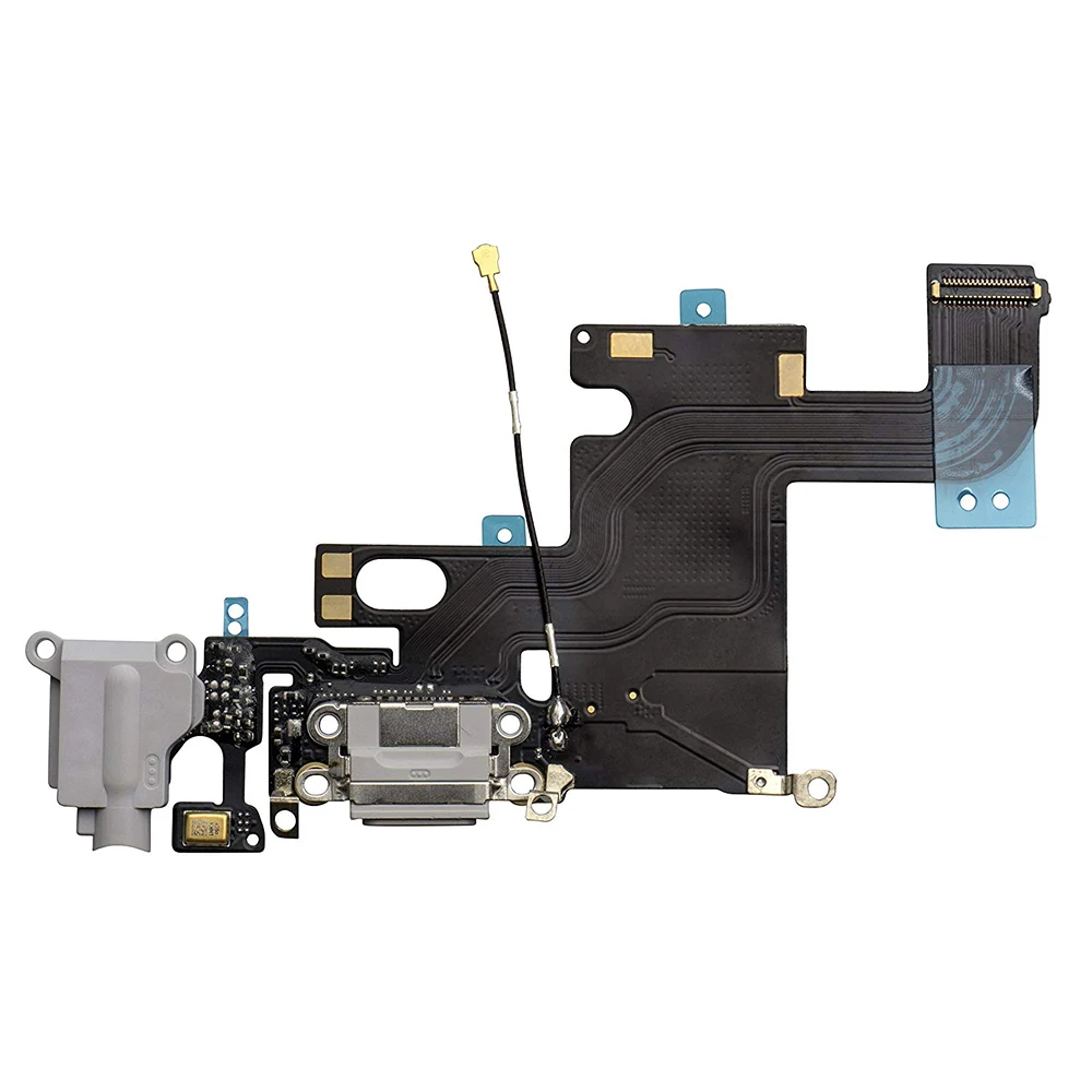 10pcs lot USB Charging port Dock Connector Data Flex Cable With Headphone Jack Flex Ribbon For iPhone 6 6 Plus