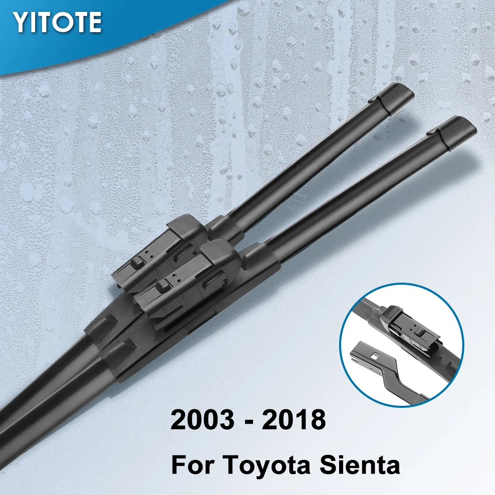 

YITOTE Windscreen Wiper Blades for Toyota Sienta XP80 XP170 Fit Hook / Push Button Arms Model Year from 2003 to 2018