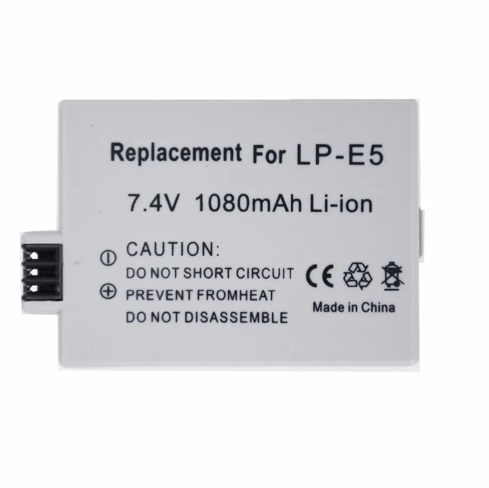 1 шт. 1080 мАч 7.4 В LP-E5 LPE5 LP E5 Перезаряжаемые цифровой Батареи для камеры Canon 450D 500D 1000D