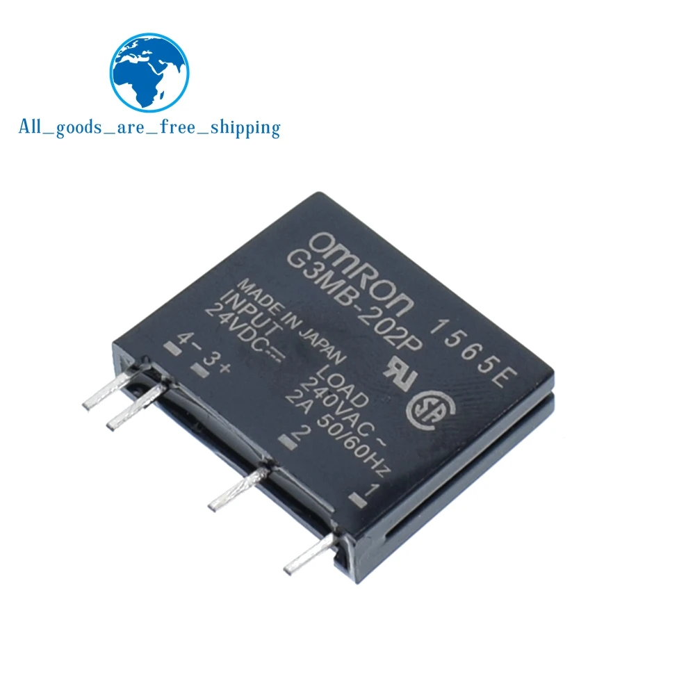

TZT Smart Electronics Original Solid State Relay G3MB-202P DC-AC PCB SSR In 5V 12V 24VDC,Out 240V AC 2A