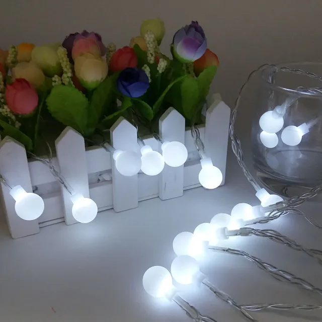 White/Warm white 20m 30m 50m 100m LED String Fairy Lights Matte balls Christmas Holiday lights Garlands Wedding Party Decoration