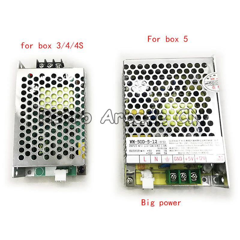20 шт./лот высокое качество Выход 12 В 5 В Аркада Импульсные блоки питания для DIY аркадная игра машина консоли части