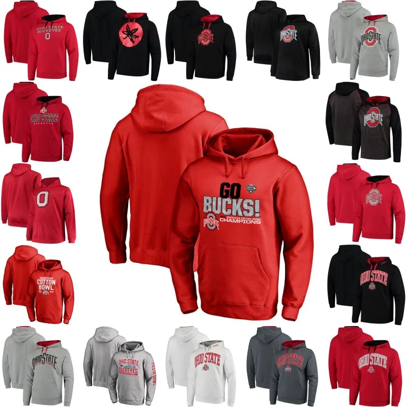 

Ohio State Buckeyes College Football Playoff 2016 Fiesta Bowl Bound Playbook Custom Any Name Any Number Stitched Pullover Hoodie