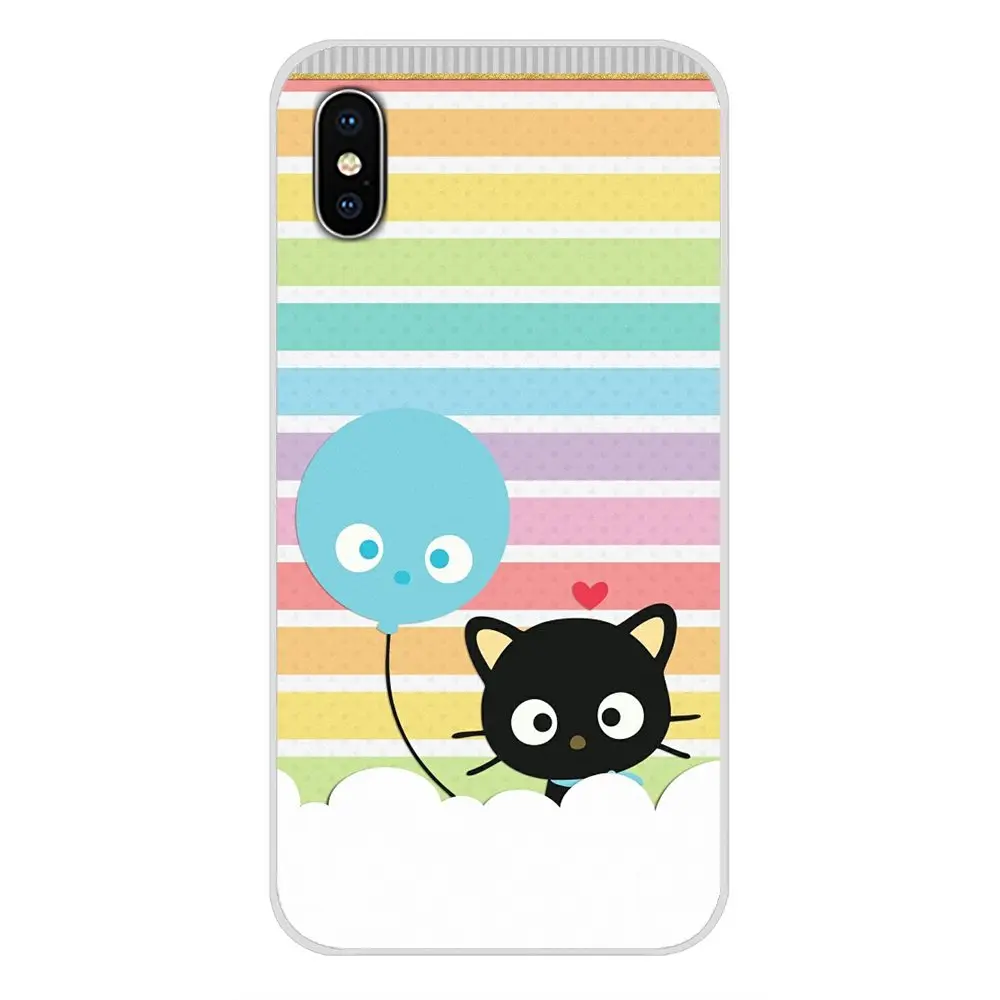 Для Apple iPhone X XR XS MAX 4 4S 5 5S 5C SE 6 6S 7 8 Plus ipod touch TPU Прозрачный чехол милый kawaii черный