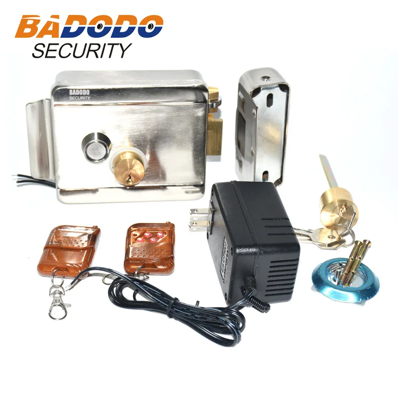 

2 remote controlsElectric Gate Door Lock Secure Electric metallic Lock Electronic Door Lock for intercom gate door