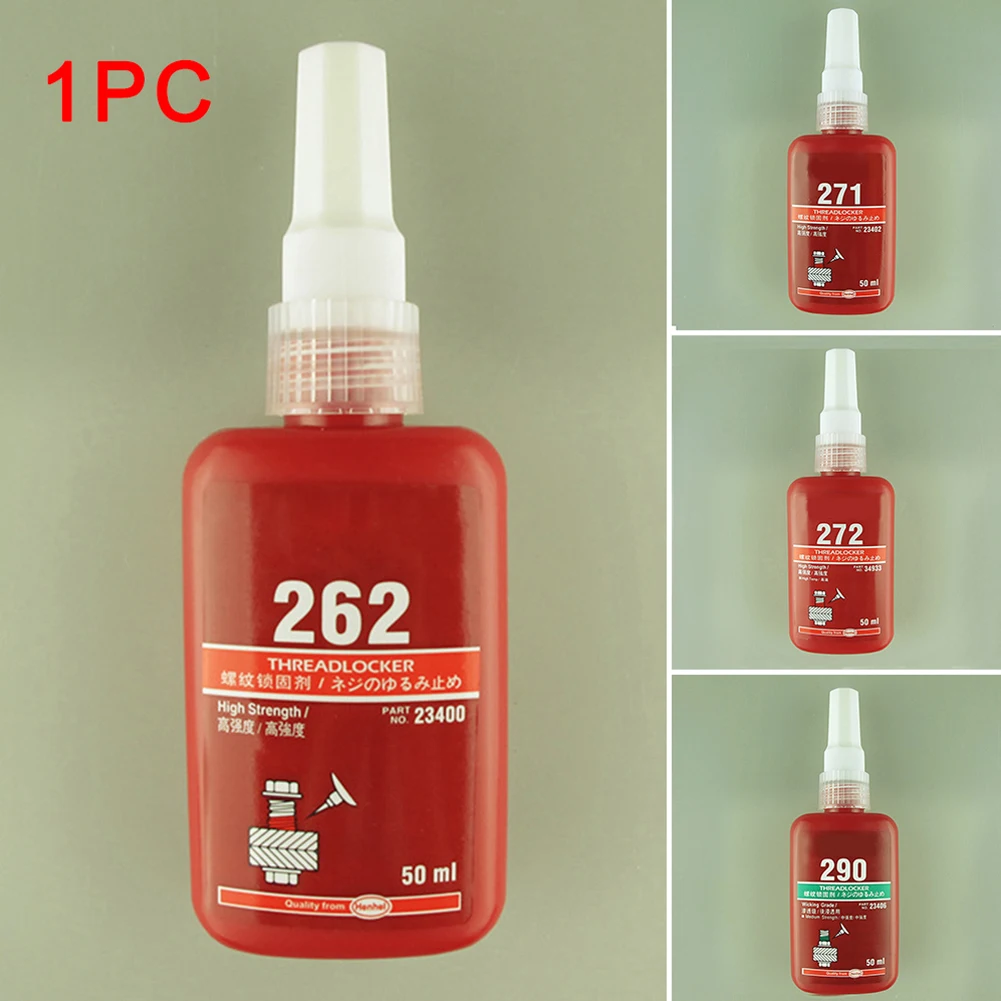 Good Performance Safe Seal Up Anti-shedding Liquid Powerful Silicon Resin Loose Fixed Screw Glue 50ML 4 Types Environment Glue