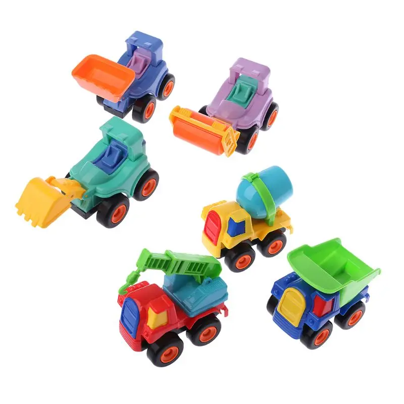 

3 Pcs Mini Simulation Engineering Vehicles 3D Cars Kids Gift Model Pull Back Toy