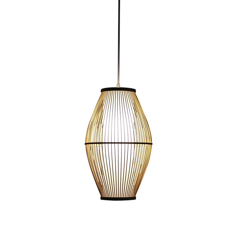 

Japanese Bamboo pendant lamp single-headed restaurant pendant light Chinese lantern living room lamps bedside lighting