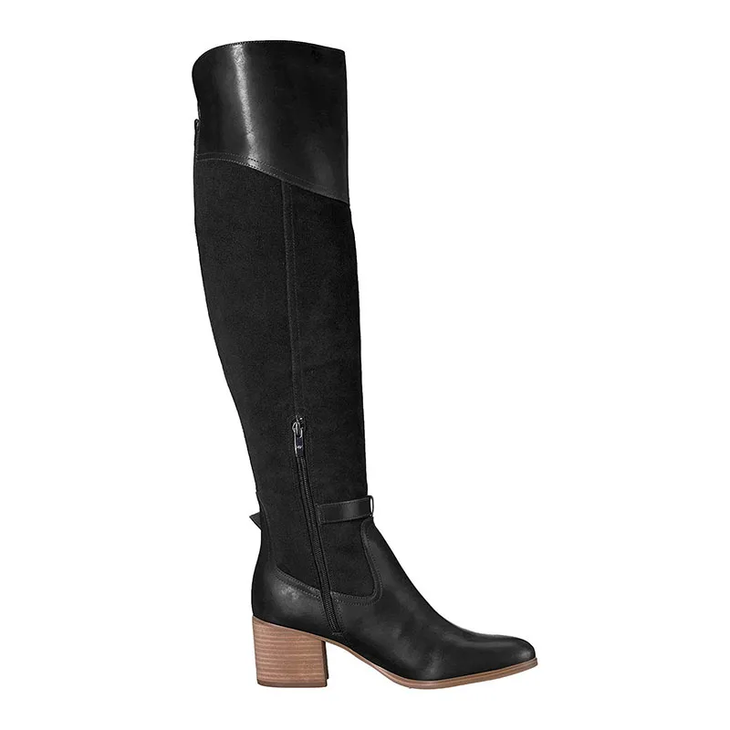 2019 Del Cuadrado Cremallera ty01 Zapatos Para Adultos Tacón Alta Rodilla Redondo Ty02 Maduro Moda De Ocio Las Botas Damas Mujeres Pie Invierno Nancyjayjii Dedo Sólido PTwOBqB