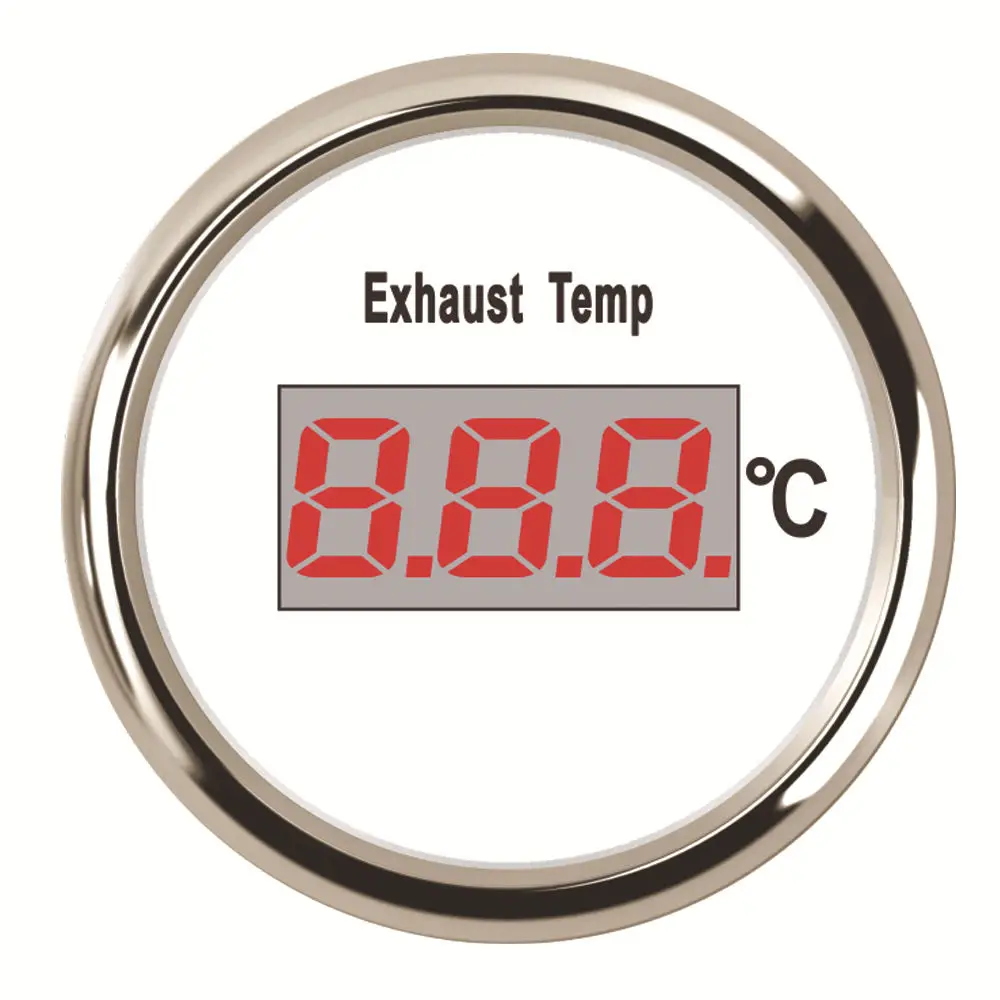 

52mm LCD Display Marine Exhaust Thermometer Meter 0~800 Degrees Celsius Gauge fit Auto Boat Yacht 9~32 V