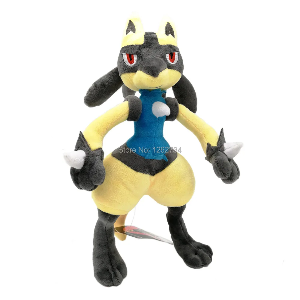 EMS 100/лот Lucario блестящая 1" 28 см плюшевая игрушка, фигурка куклы