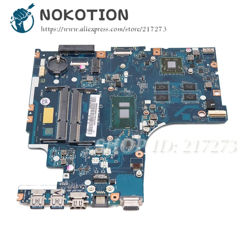 Very best  NOKOTION For Lenovo 500-15ISK Laptop Motherboard SR2EZ I7-6500U Radeon R7 M360 CPU AIWZ2 AIWZ3 LA-C