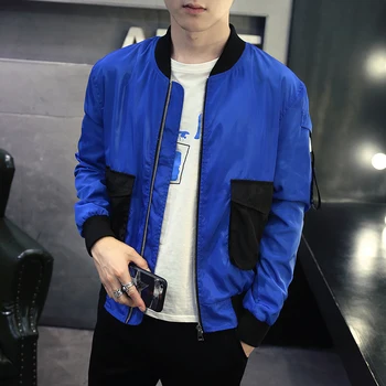 

Bormandick 2019 Spring Autumn Casual Solid Fashion Slim Bomber Jacket Men Overcoat Baseball Jackets KXP18 J28-18 -P-Qinchang