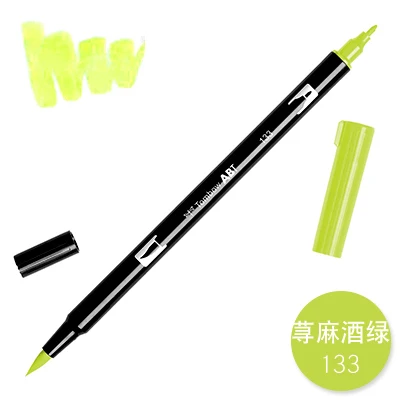 1 шт. TOMBOW AB-T Япония 96 цветов двойная головка художественная кисть ручка маркер Профессиональный водный маркер ручка для рисования - Цвет: 133