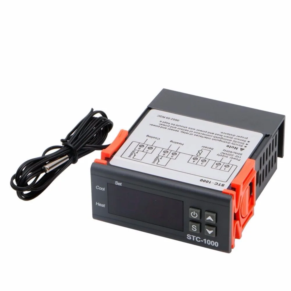 110V220V цифровой STC1000 Универсальный контроль температуры Лер Термостат Датчик контроль температуры продукты