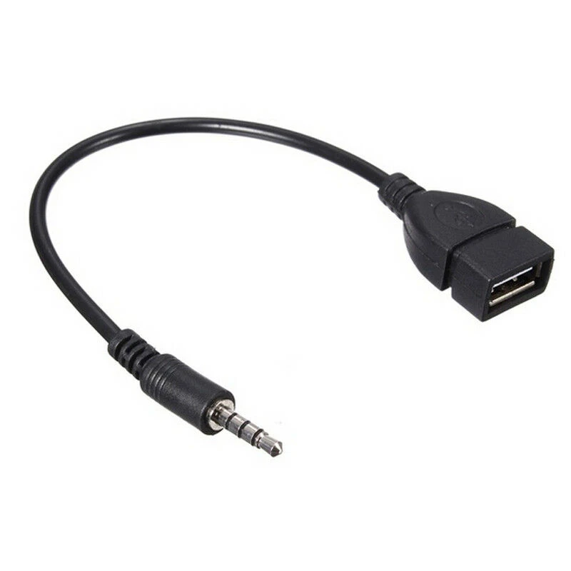 3,5 мм штекер AUX аудио разъем к USB 2,0 Женский конвертер Кабель Автомобильный MP3
