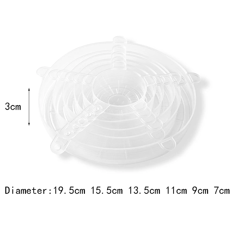 6 шт./компл. LFGB силиконовые растягивающиеся универсальные со смайликами крышки обёрточная чаша горшок держать свежий сковородок крышки кухонные инструменты, гаджеты