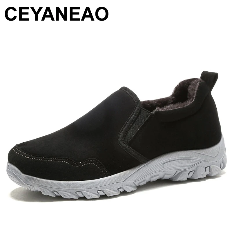 

CEYANEAO Fashion Ankle Boots Flat Platform Comfort Chunky Winter Boots Female Mom Shoes Ladies Snow Boots Cotton Casual Shoes