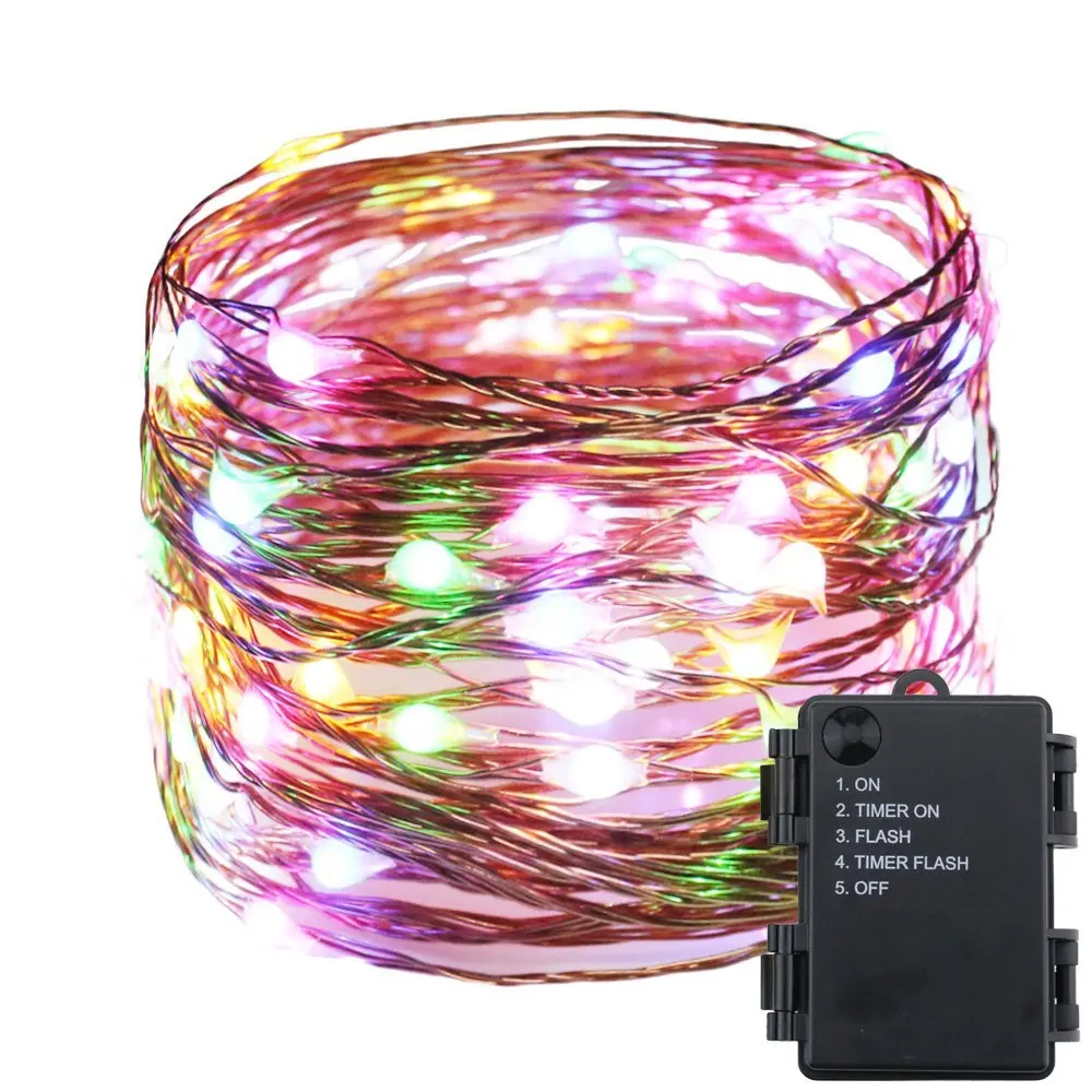 

Timer Function Waterproof Battery Powered Copper Wire LED String Light LED Fairy Light 20M 200LED D25