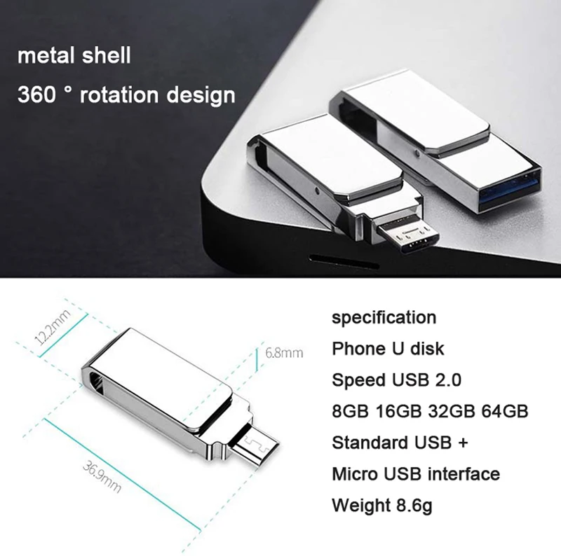 Горячая Kimsnot USB флеш-накопитель 8 ГБ 16 ГБ 32 ГБ 64 Гб OTG телефон флеш-накопитель 2 в 1 USB диск для Android планшет смартфон