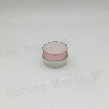 

10G New Design Tapered Acrylic Pearl White Cream Jars With Pink Lids Cosmetic Empty Bottles,10ML Small Eye Cream Skin Care Tools