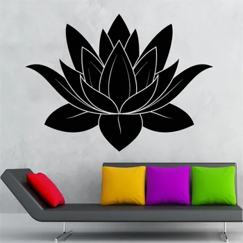 

Wall Stickers Vinyl Decal Lotus Flower Buddhism Symbol of Purity Talisman