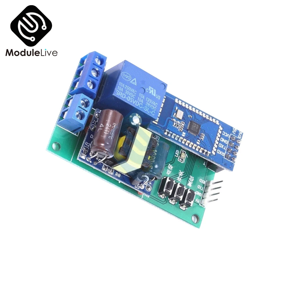 

DC 5V 1-Channel 1 CH Bluetooth Control Relay Module TTL Serial Port Cycle Timer Relay New