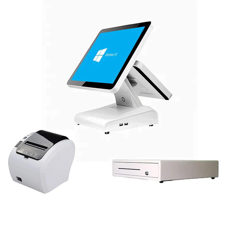 15&quot dual screen POS system all in one pos machine cash register Windows point of sales | Компьютеры и офис